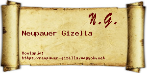 Neupauer Gizella névjegykártya